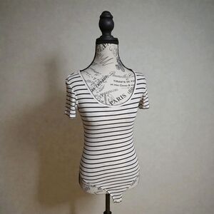 American Eagle Outfitters‎ Black and White Striped Bodysuit